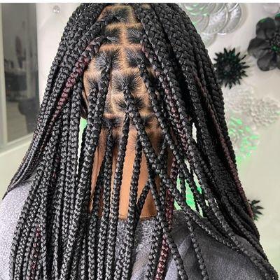 Knotless box braids