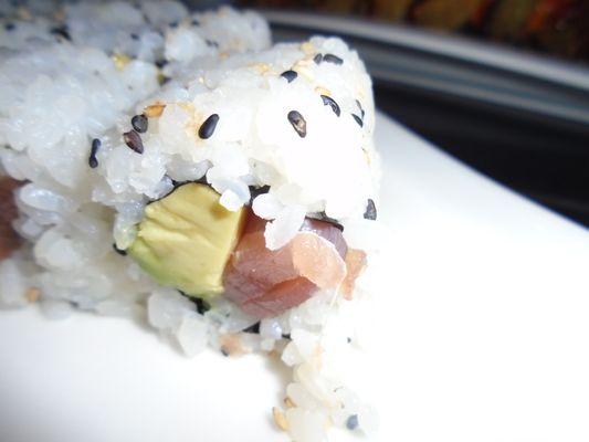 Tuna avocado roll.