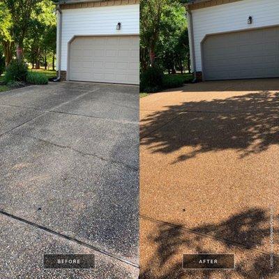 Before and after of a clients driveway!