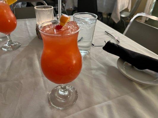 The rum punch was great.