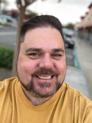 Great haircut and beard trim.