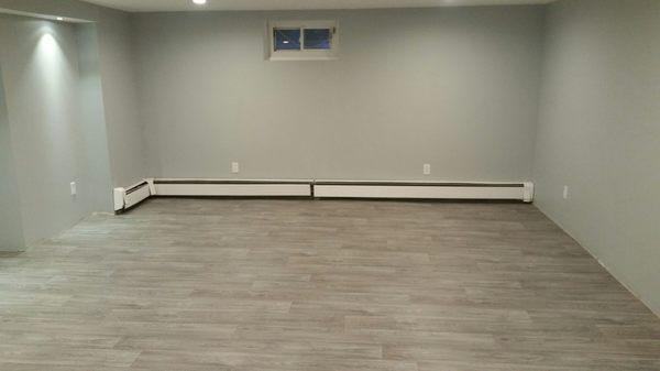 Basement floor refinished