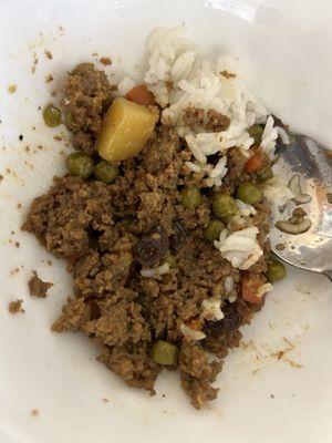 Ground beef with peas