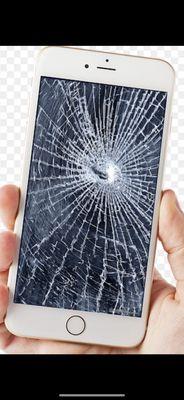 iPhone 6 cracked glass