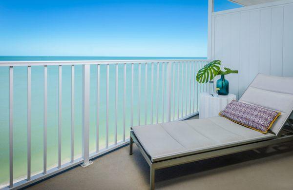 Guest room balcony