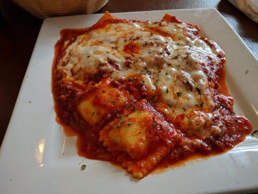 Ravioli with meat sauce