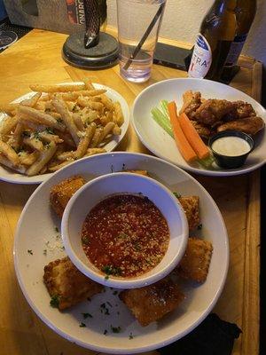 Fried ravioli fries wangs