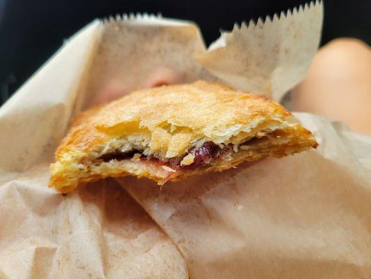 Strawberry hand pie, inside