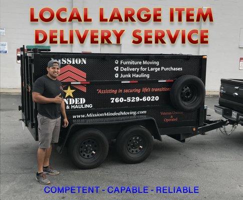 Rates are from $65 - $150 depending on the item itself & distance between pick up and drop off location. Call to discuss your specific needs