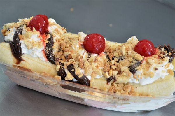 Sundaes, banana splits at our famous Cookies & Cream Ice Cream parlor