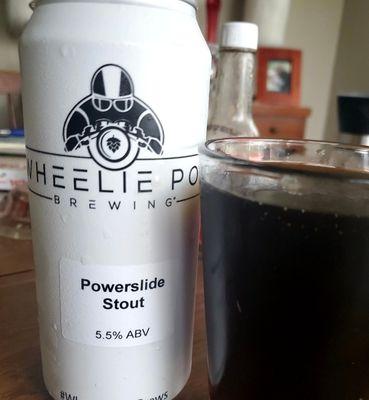 My favorite out of the four beers I had, the Powerslide Stout.