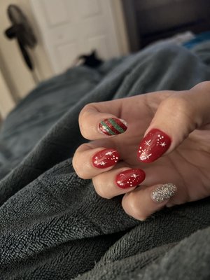 My Christmas nails!