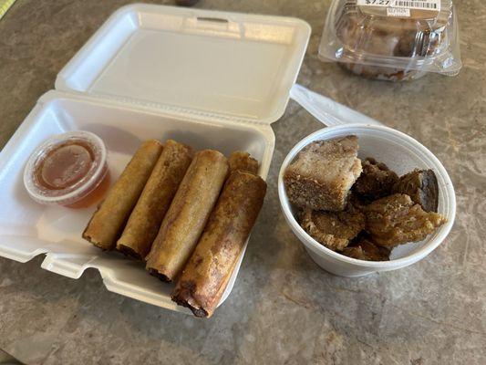 Fresh lumpia pork Lechon Belly Sweet Chili Sauce (Lumpia Sauce)