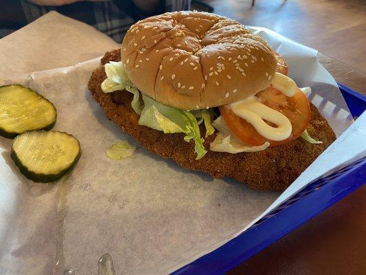 Pork tenderloin sandwich