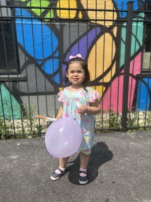 Balloon, sticker, and popsicle reward