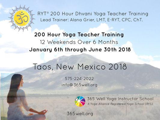 Join us for a 200 Hour Yoga Teacher Training in Taos!