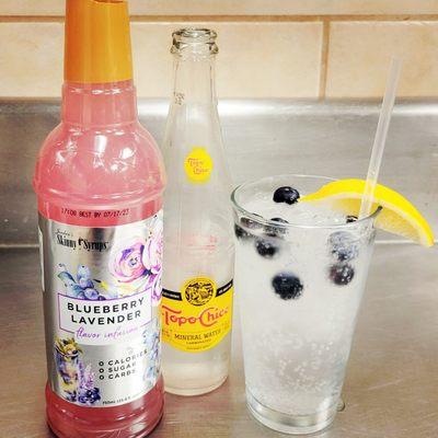 Lavender Blueberry Topo Chico. Crisp and refreshing.