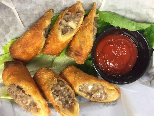 Cheese Steak Egg Rolls