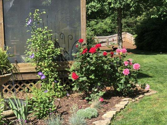 Additional picture of installed customer flower bed