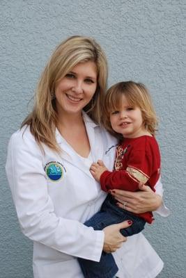 Dr Jennifer Fraser and son Finley