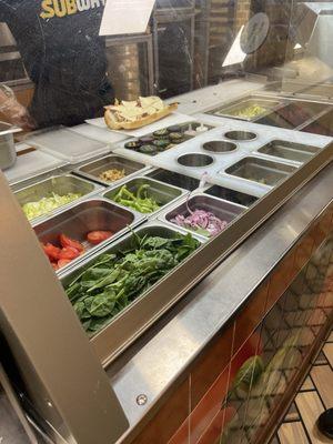 Toppings to choose from