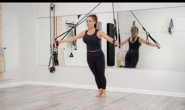 Pilates on the suspension trainer!! In studio and virtual classes offered. Use your home TRX for virtual class.