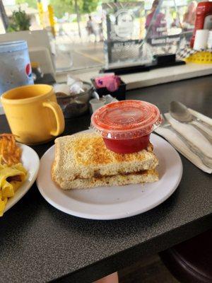 Toast with homemade jam