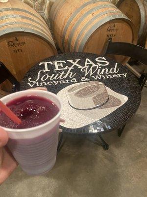 Purple Rose wine slushy