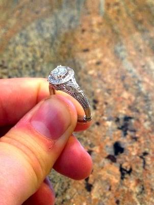 My gorgeous engagement ring! Thanks Joe for making such a beauty!