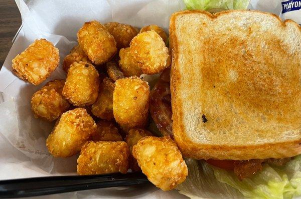 BLT w extra bacon & tots