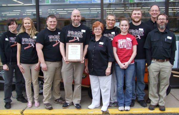 Gale's True Value Team Photo during Grand Re-Opening Weekend (April 2016) in Kalamazoo, MI