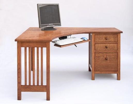 Our little Craftsman corner desk will make you the executive in your own home office.