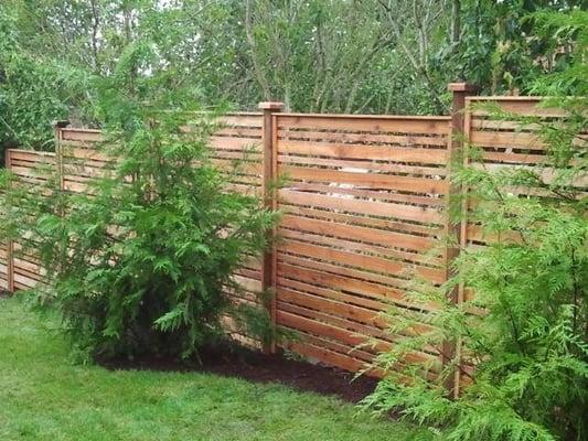 Horizontal Cedar Fence