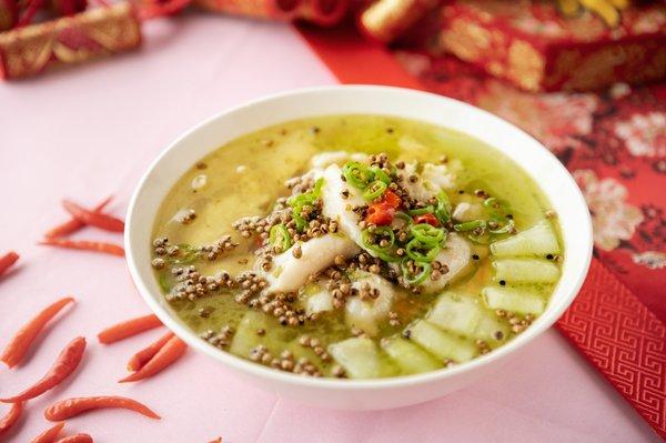 Fish Fillet w. Pepper-corn in Soup