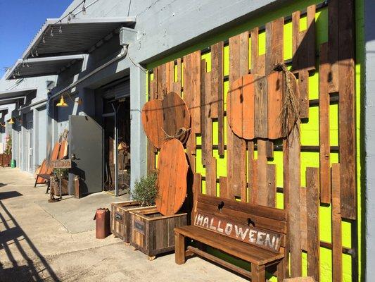 Reclaimed wood pumpkins for Halloween and Thanksgiving at STUDIO by Terra Amico.