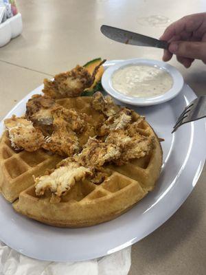 Chicken and waffles