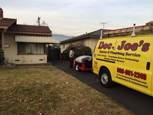 Hydro Jetting before we install a new sewer liner