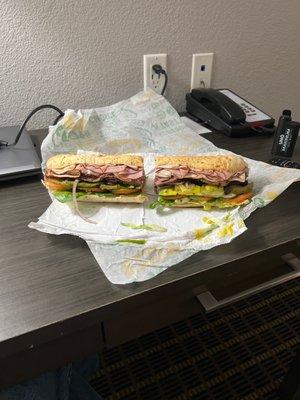 Subway Club Pro with every vegetable