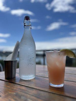 Fresh watermelon margaritas - very tasty.