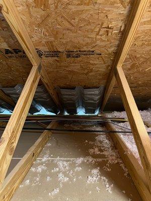 Baffles go under the roof decking on the outer wall of your home so we can insulate properly.