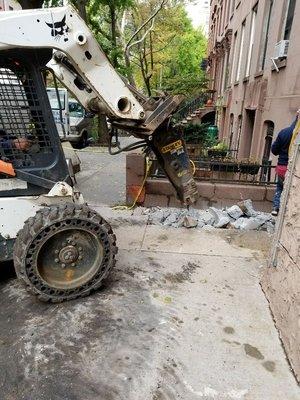 Sidewalk demolition