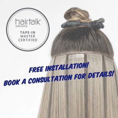 Tape in extensions: Free installation with purchase of hair