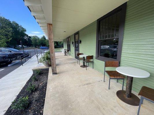 Additional seating on the wrap around porch.