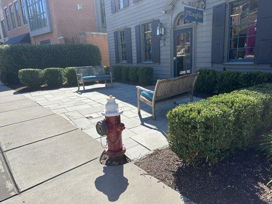 Bluestone patio, historic Newtown, Pennsylvania, Bucks County