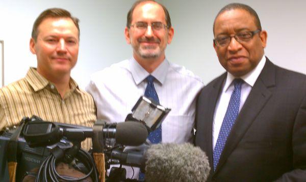 With CBS film crew as they did an in-office feature on Children and Chiropractic Care.