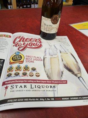 Voted Best Liquor Store in Durango & La Plata County 10 years in a row!