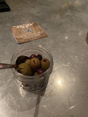 Marinated olives