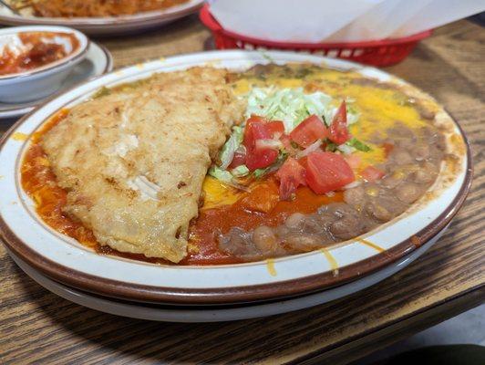 Can't stay away from the chicken breast with enchiladas! Second time in a week!