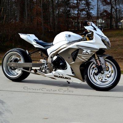 Suzuki GSXR-1000 featuring a 240 C&S Wide Tire Kit and custom paint