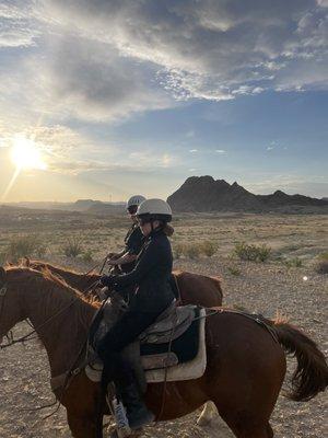 Sunset ride.